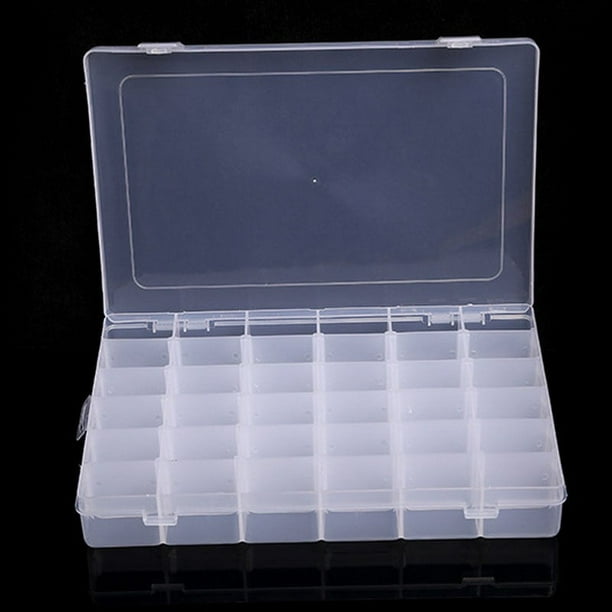 10 15 24 Compartments Clear Plastic Storage Box Screw Jewelry Bead Container 